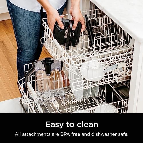 Ninja BL642 Nutri Ninja Personal & Countertop Blender with 1200W Auto-iQ Base, 72 oz. Pitcher, and 18, 24, & 32 oz. To-Go Cups with Spout Lids, For Smoothies, Shakes & More, Dishwasher Safe, Black 9