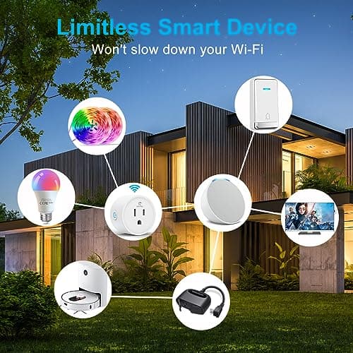 EIGHTREE Amazon Smart Plug Bluetooth Mesh, One Command Alexa Direct Connection, Alexa Smart Plugs That Work with Alexa, Voice Control, Remote Control, Outlet Timer, 10A Smart Outlet 2023 Upgraded 5