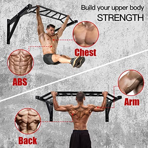 BDL Wall Mounted Pull-Up Bar, Multi Grip Pull Up Bar Station for Home Gym Strength Training Equipment, Multiple Grips for Targeting Specific Muscles, Great Upper Body Workout 3