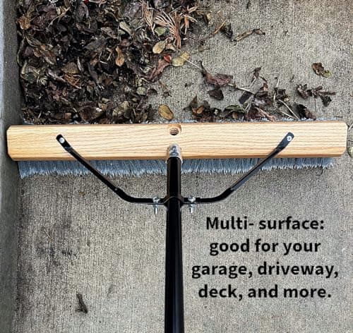 American Select Tubing Pbma24004-2 Heavy Duty 24" Multi-Surface Push Broom with Silver/Black Handle (2 Pack) 8