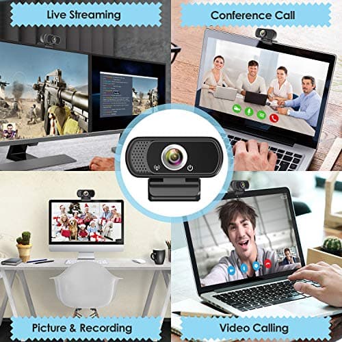 ToLuLu 1080P Webcam with Microphone, HD Webcam Web Camera with Tripod Stand, Widescreen USB Computer Camera, Streaming Mic Web cam for Online Calling/Conferencing,Facetime/YouTube Desktop Laptop PC 7