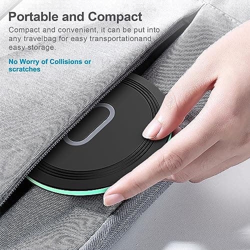 15W Samsung Wireless Charger Pad Fast Charging Station for Samsung Galaxy Z Flip 7 FE 7/6/5,Z Fold 7/6,S26/S26 Ultra/S26+/S25/S24,Fast Wireless Charging Mat Black with Adapter for Google Pixel 10a/9 6