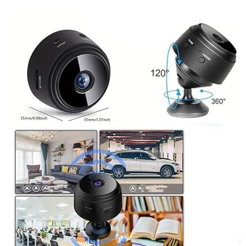 HIDRUO Guard House Security Camera, Household Mini Cameras,1080p HD Magnetic Mini Wireless WiFi Cameras, with Wide-Angle Lens ＆ Smart Alarm for Home, Door, Garage (1Set(32G)) 8