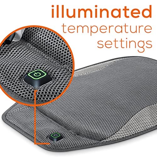 Beurer Portable Wireless Heated Seat Cushion with Convenient Storage Bag, Rechargeable, Durable for Indoor & Outdoor Use, Dark Grey 1 Count (Pack of 1) 10