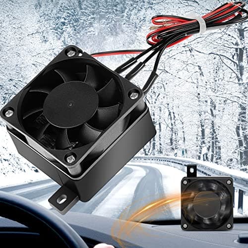 Nezyo 1 Pc PTC Car Fan Air Heater, 12v 100w Energy Saving Car Air Heater Constant Temperature Heating Element with Heating and Fan Modes for Home, Small Space