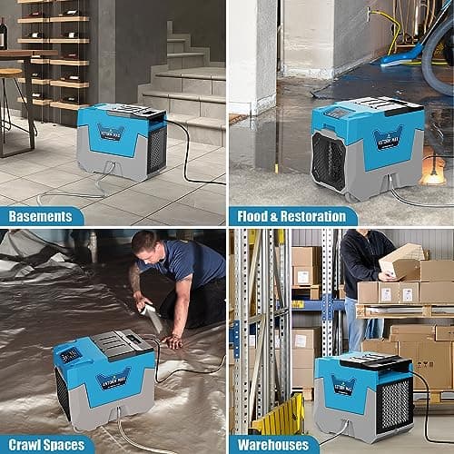 ARGENDON Commercial Dehumidifier,180 Pints Industrial Dehumidifier with Pump & Drain Hose for Whole House, Crawl Space, Warehouse, Up to 2,300 sq ft, Water Damage Restoration, 5-Year Limited Warranty 7