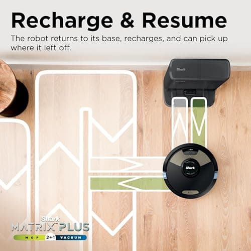 Shark Robot Vacuum & Mop Combo, Powerful Suction, Matrix Plus, 60-Day Debris Capacity, HEPA Bagless Self Empty Base, Sonic Mopping, Home Mapping for Pet Hair - Carpets & Hardfloor, AV2610WA 12