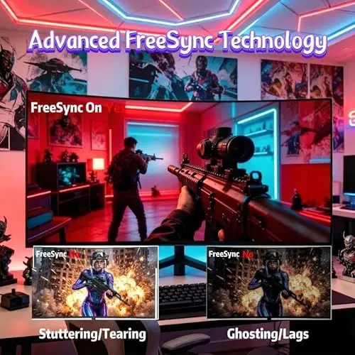 ZZA 27 Inch Curved Gaming Monitor 200Hz 180Hz 165Hz |1msMPRT |FHD 1080P Computer Monitor FreeSync|1800R|120% sRGB|HDR|Low Blue Light|HDMI DP Ports|VESA Mount|Metal Stand（No Speaker） 4