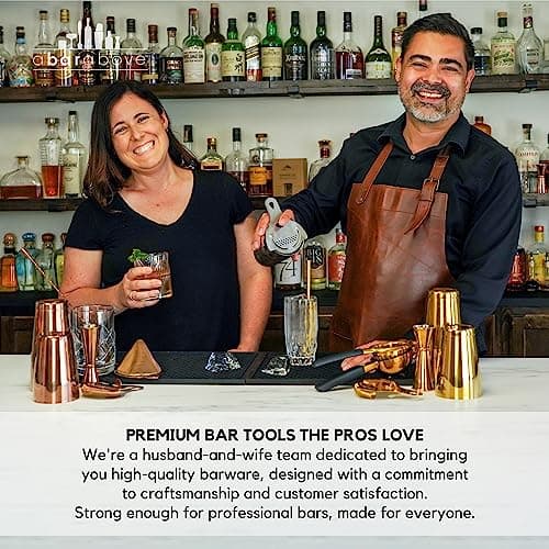 A Bar Above Professional Boston Shakers Set 18 oz Weighted and Unweighted Stainless Steel Cocktail Shaker Set for Bartenders, Premium 304 Steel Bar Shaker, Essential Bartending Tools for Mixing Drinks 8