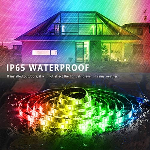 Ledagic Outdoor Led Strip Lights Waterproof 32.8ft, Color Changing Led Light Strips with Remote, App Control, Music Sync RGB Led Strip Lights Outside IP68 Led Rope Lights for Roof Party Accessories 6