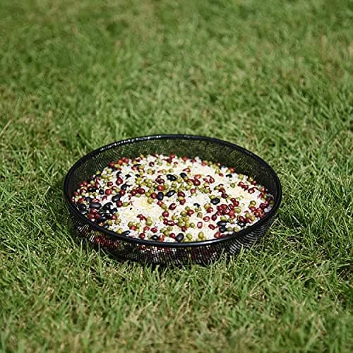 Hanging Bird Feeder, Birdfeeder Hanging for Garden Yard Outside Hanging Bird Feeder Tray - Metal Mesh Platform Feeders for Birds Outside Outdoors Hanging for Attracting Birds - Original 6