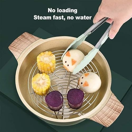 1pc Cooking Rack 6 Inch Air Fryer Round Tray Stainless Steel Steamer Rack Baking for Cooking Cooling Steaming Baking, Fit Air Fryer Pot Pressure Cooker 5