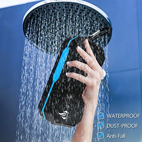WEYANG Portable Bluetooth Speaker,IP65 Waterproof Wireless Speaker,Wireless Outdoor Bluetooth Speakers,Bluetooth 5.0,Built in micSupport Micro SD/TF Card 5