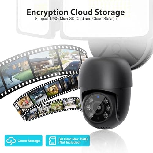 Onforu Floodlight Camera 360° View 2K HD Video Security Camera Outdoor, 5500LM Motion-Activated Smart Flood Lights Cam, AI Detection and Tracking, 24/7 Recording, Color Night Vision, Work with Alexa 8