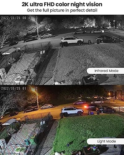 MUBVIEW Security Cameras Wireless Outdoor - 2 Pack Outdoor Camera Wireless 2K Battery Powered Security Camera Outdoor & Indoor, WiFi Home Camera with Spotlight/Siren/AI Motion Detection/2-Way Talk 6