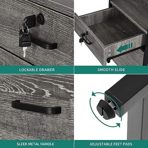 YITAHOME U Shaped Desk with Power Outlets & LED Lights, 79" Reversible L Shaped Desk with Drawers, Corner Computer Desk Office Desk with Monitor Stand & Storage Shelves, Grey 8