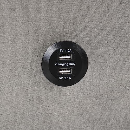 Multi-Functional Futon Loveseat Pull Out Couch , Velvet Upholstered Convertible Sleeper Sofa Bed with Cupholders and USB Ports , 2 Seater Love Seat Lounge Chaise w/ Adjustable Backrest RV Furniture 8