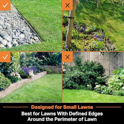 LawnMaster OcuMow™ Perimeter Wire Free Robot Lawn Mower Cuts Small Lawns 1000-2000 Square Feet with Optical Navigation, Obstacle Avoidance, Low Noise and No Go Function 6