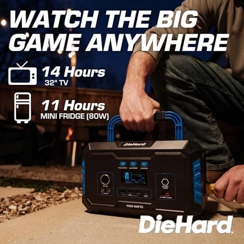DieHard Portable Power Station 1000-Watt (2000-Watt Peak) - Quiet, Lightweight Solution for Home Backup, Weather Emergencies, Outdoor Recreation, Jobsite 6