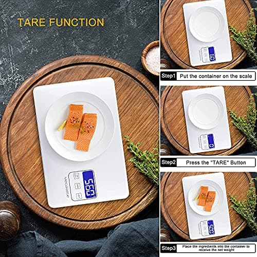 MegaWise Precision Food Scale, 33lb Waterproof Rechargeable Digital Kitchen Scale, 1g/0.04oz Precise Graduation, Weight Grams and Ounces for Cooking Baking, 5 Units Conversion, Tare Function 8