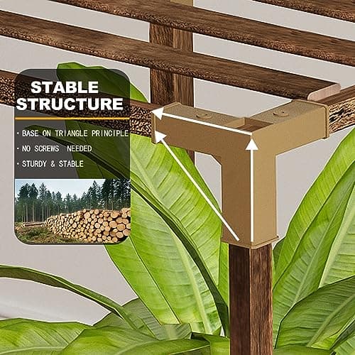 HOMKIRT 10 Tier Tall Corner Plant Stand Shelf Indoor Outdoor, Large Wood Plant Rack Holder Ladder Flower Stand Display for Living Room Patio Porch Garden Window 5