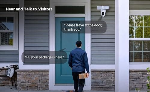 Feit Electric SEC3000/CAM/WIFI Outdoor LED Smart Security Camera with Motion Sensor, 2-Way Audio, 39-Watt Floodlight, Works with Alexa and Google Asst, Alarm, Hardwired, 128 GB Micro SD Card Storage 10