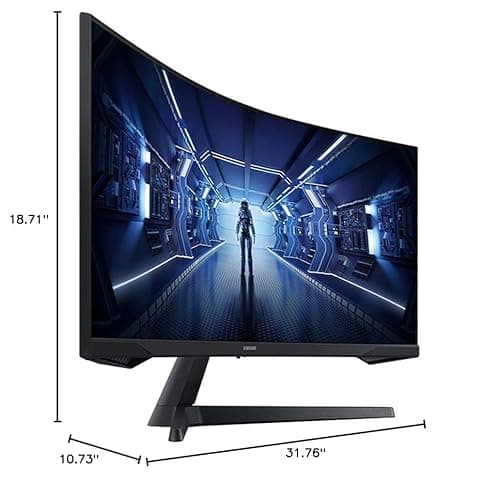 Samsung 34-Inch Odyssey G5 Ultra-Wide Gaming Monitor with 1000R Curved Screen, 165Hz, 1ms, FreeSync Premium, WQHD (LC34G55TWWNXZA, 2020 Model), Black (Renewed) 10