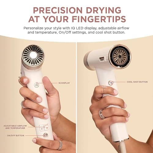 Shark Hair Dryer SpeedStyle RapidGloss Finisher and High-Velocity, Ionic Hair Blow Dryer with IQ Speed Styling and Drying Suite, No Heat Damage, Best for Curly and Coily Hair, Silk, HD332 8