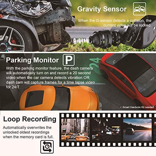 REXING V1 - 4K Ultra HD Car Dash Cam 2.4" LCD Screen, Wi-Fi, 170° Wide Angle Dashboard Camera Recorder with G-Sensor, WDR, Loop Recording, Supercapacitor, Mobile App, 256GB Supported 6