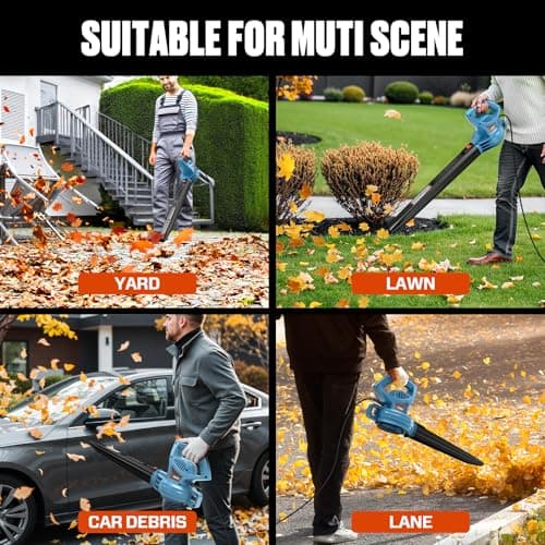 SENIX 6 AMP Handheld Electric Leaf Blower, Up to 260 CFM and 155 MPH, Lightweight, 120V (BLE06-L) 7