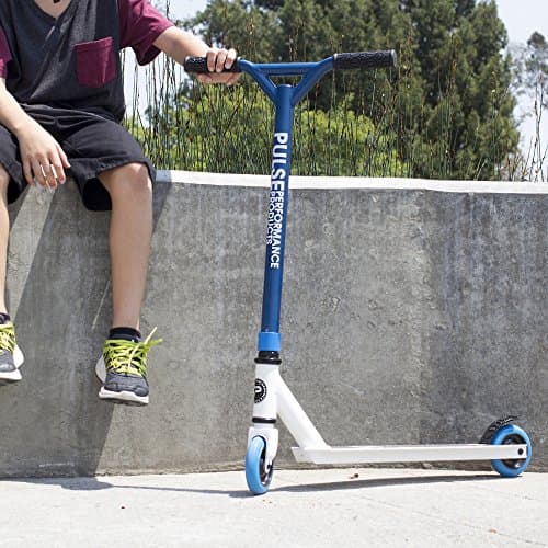 Pulse Performance Products KR2 Freestyle Scooter for Kids and Teens – Sturdy and Lightweight Blue Design Perfect for Tricks and Stunts – Great for Skate Parks and Outdoor Activities 6