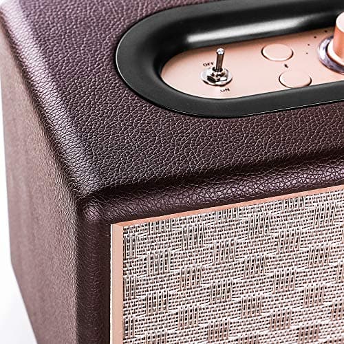 Vintage Bluetooth Speakers with Bass Enhanced Technology, Wireless & 3.5mm Aux Input for Cellphone, AC Powered (Upgraded Version) 6