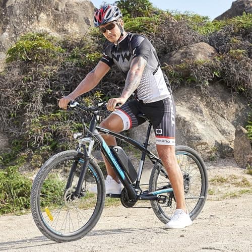 ANCHEER Hummmer Electric Bike for Adults 27.5'' Peak 750W Electric Mountain Bike/Ebike, 3 Hours Fast Charge, 55 Miles Electric Bicycle with 48v/499Wh Battery, LCD Display, 21 Speed Gears 9