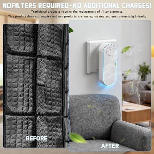 2PCS 2026 New Air Purifier for M0ld, Mag Air Plug in, Air Purifier Plug in with Replacement Filter, Mag Air Purifiers, Suitable for Bedrooms, Toilets, Closets, Pet Room 7