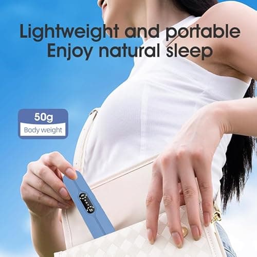 STEHEALTH Under-Pillow Speaker for Sleeping - Mini Portable Wireless Bluetooth Bone Conduction, with White Noise & Timer | Supports TF Card, Suitable for Side Sleepers and Sleep Difficulties（Blue） 5