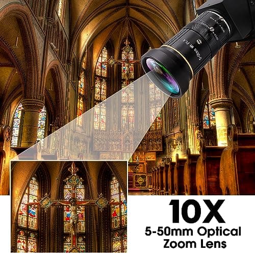 IFWATER HDMI 4K USB Camera for Live Streaming 10X Variable Focus PC Webcam USB HDMI Simultaneous Output Video Conferencing Close up Zoom in and Out Web Camera for Online Teaching Training 5