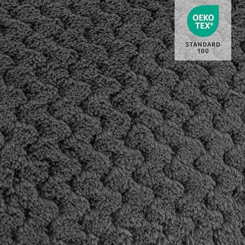 MCombo Dual Motor Power Lift Recliner Chair for Elderly, Lay Flat Lift Chair with Heat and Massage, Extra Wide Lift Recliner for Big People, Cup Holders, Fabric R7897 (Dark Gray, Medium-Wide) 9