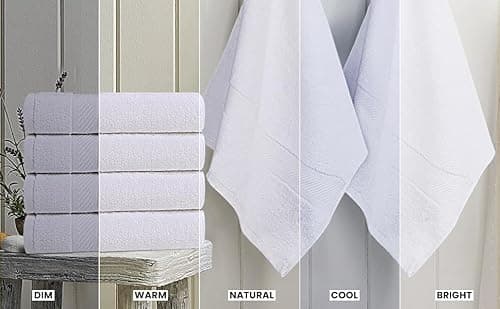 Utopia Towels 6 Pack Medium Bath Towel Set, 24 by 48 Inches, 500 GSM 100% Ring Spun Cotton, Lightweight and Highly Absorbent Quick Drying Premium Towels for Hotel, Spa and Bathroom, White 5