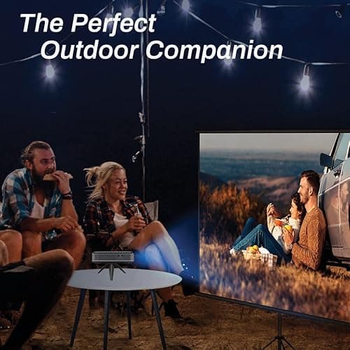 APIO Resolution 1080p Auto Focus, 400 ANSI Lumen DLP Pro Pocket Projector with HDMI/Type C Supports, Built-in Rechargeable Battery and Speakers for Streaming Movies, Laptops, Phones, Home & Outdoor 5