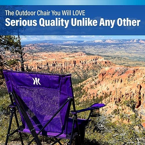 Kijaro Dual Lock Portable Camping Chairs - Enjoy the Outdoors with a Versatile Folding Chair, Sports Chair, Outdoor Chair & Lawn Chair - Dual Lock Feature Locks Position – Kawachi Purple 11