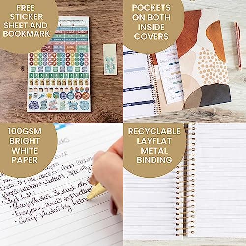 bloom daily planners 2024 (8.5" x 11") Calendar Year Day Planner (January 2024 - December 2024) - Weekly/Monthly Dated Agenda Organizer with Tabs - Earthy Abstract, Blue 5