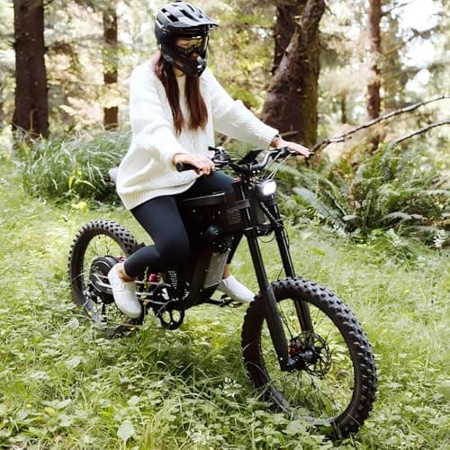 Freego Electric Motorcycle for Adults, X2 Electric Dirt Bike 6000W(Peak) Motor 60V/30Ah Removable Battery, 50MPH/60Mile Off Road Electric Mountain Bicycle, 19" x2 Tire Full Suspension,UL 2849 8