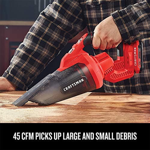 CRAFTSMAN V20 Cordless Hand Vacuum, 45 CFM, 2 Stage Filtration System with Filter, Bare Tool Only (CMCVH001B) 5