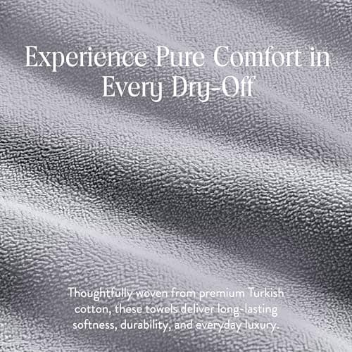 Brooklinen Super-Plush 100% Turkish Cotton Bath Towels - Set of 2-770 GSM, Highly Absorbent, Machine Washable, Perfect Bath Towel Set for Home & Bathroom (30" x 58", Pewter Grey) 6
