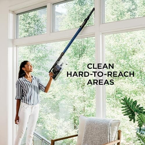Shark Cordless Vacuum Cleaner with HEPA Filter, Lightweight, Portable, Rechargeable, Powerful Pet Hair Pickup, Removable Handheld, Crevice Tool, Dusting Brush, 50-min Runtime, Blue, IZ363HT 6