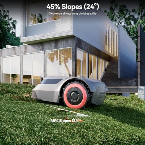 Redkey MGC1000 Robot Lawn Mower with 390ft Boundary Wires for 0.12 Acre (1/8 Acre), 45% Slope, 70Mins Runtime, Auto Recharge, Automatic Robotic Lawn Mower w/Precise Location & Breakpoint Detection 5