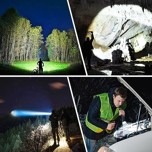 Blukar Rechargeable Flashlight High Lumens, Super Bright LED Powerful Tactical Torch - 5 Light Modes, Zoomable, Long Lasting, Waterproof Handheld Flash Light for Emergency, Camping, Hiking 8
