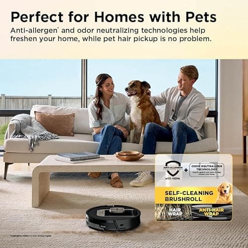 Shark Robot Vacuum & Mop Combo, PowerDetect ThermaCharged NeverTouch Pro, Self-Emptying, Self-Refill with Heated Mop Cleaning, 60-Day Capacity,30-Day Tank, 6 Power Detect Technologies, Black, RV2920XE 10