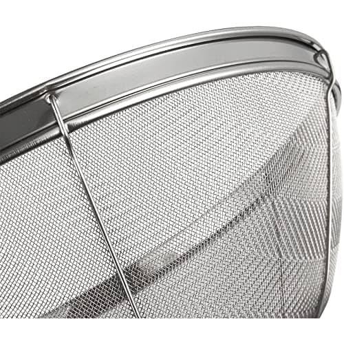 Juvale Stainless Steel Fine Mesh Strainer - Durable Rust-Resistant Mesh Colander - Ergonomic Handle Rice Colander - Ultra-Fine Flour Sifter - Dishwasher Safe with Stable Design - 11 in x 4 in, Silver 8