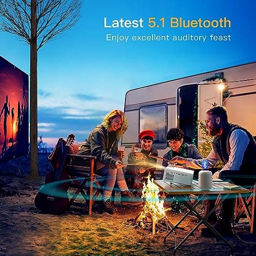 15000L Mini Projector, VISSPL Full HD 1080P Video Projector, Portable Outdoor Projector with Tripod, Kids Gift, Home Theater Movie Phone Projector Compatible with Android/iOS/Windows/TV Stick/HDMI/USB 6